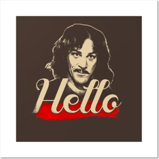 hello on red vintage design Posters and Art